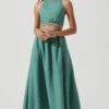 Divine Tie Waist Maxi Skirt 1 Divine Tie Waist Maxi Skirt -Astr The Label Shop ACT17191 DARKSAGE 1184