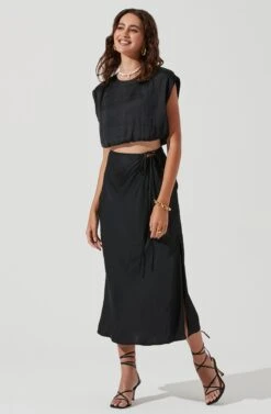 Riva Crop Top -Astr The Label Shop ACT17218 BLACK 1123