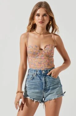 Brixley Floral Underwire Bustier Top
