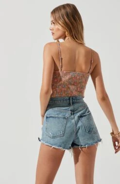 Brixley Floral Underwire Bustier Top -Astr The Label Shop ACT17260B CARAMELMULTIFLORAL 1322