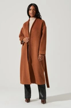 Berkley Tie Waist Coat 22 Berkley Tie Waist Coat -Astr The Label Shop ACT17309 CAMEL 0800