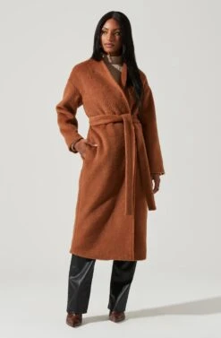 Berkley Tie Waist Coat 20 Berkley Tie Waist Coat -Astr The Label Shop ACT17309 CAMEL 0816