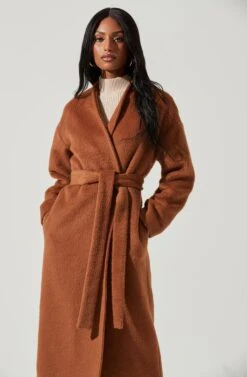 Berkley Tie Waist Coat 23 Berkley Tie Waist Coat -Astr The Label Shop ACT17309 CAMEL 0823