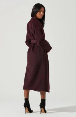 Berkley Tie Waist Coat 18 Berkley Tie Waist Coat -Astr The Label Shop ACT17309 WINE 1550