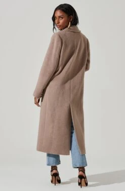 Morana Double Breasted Duster Coat -Astr The Label Shop ACT17315B TAUPE 5