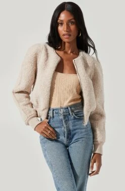 Stacy Faux Fur Jacket -Astr The Label Shop ACT17335 IVORY 0976
