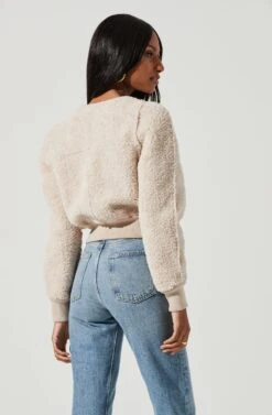 Stacy Faux Fur Jacket -Astr The Label Shop ACT17335 IVORY 0982