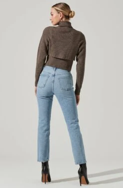 Taissa Knit Bolero Sweater -Astr The Label Shop ACT17393 DARKTAUPE 11271