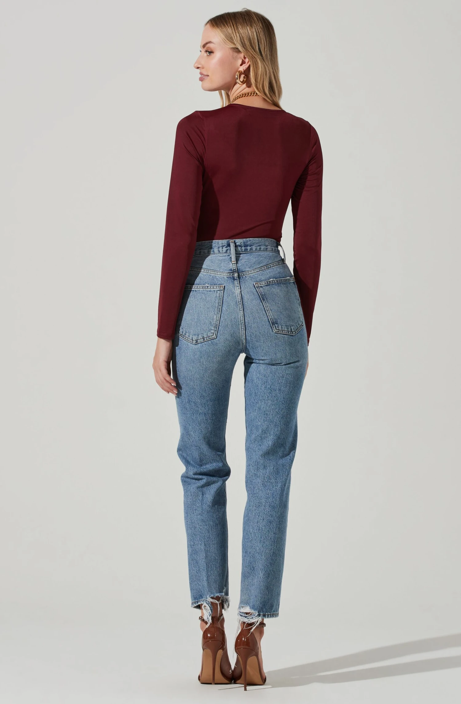 Lauren Satin Cutout Long Sleeve Bodysuit 13 Lauren Satin Cutout Long Sleeve Bodysuit - Image 11