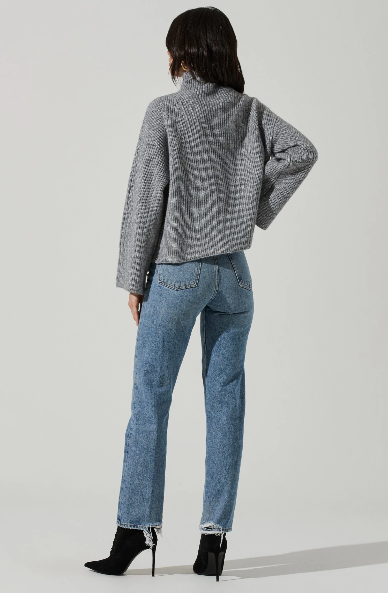 Wren Mock Neck Wrap Front Sweater 7 Wren Mock Neck Wrap Front Sweater - Image 5