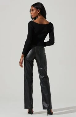 Philippa Chain Strap Sweater -Astr The Label Shop ACT17457 BLACK 6