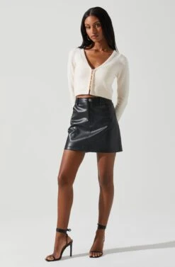 Melissa Pearl Embellished Cardigan Sweater -Astr The Label Shop ACT17475P CREAM 3