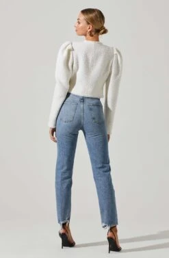 Madrigal Cropped Tweed Jacket -Astr The Label Shop ACT17515 OFFWHITE 5