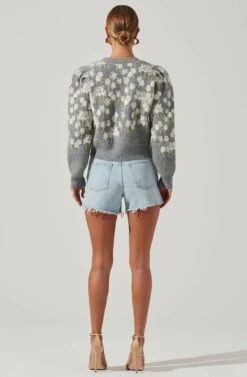 Marissa Floral Sweater -Astr The Label Shop ACT17551JC GREYFLORAL 5