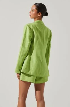 Ayra Front Button Blazer -Astr The Label Shop ACT17557 KIWI 4