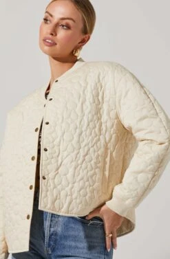 Zenni Quilted Jacket 10 Zenni Quilted Jacket -Astr The Label Shop ACT17567 CREAM 3