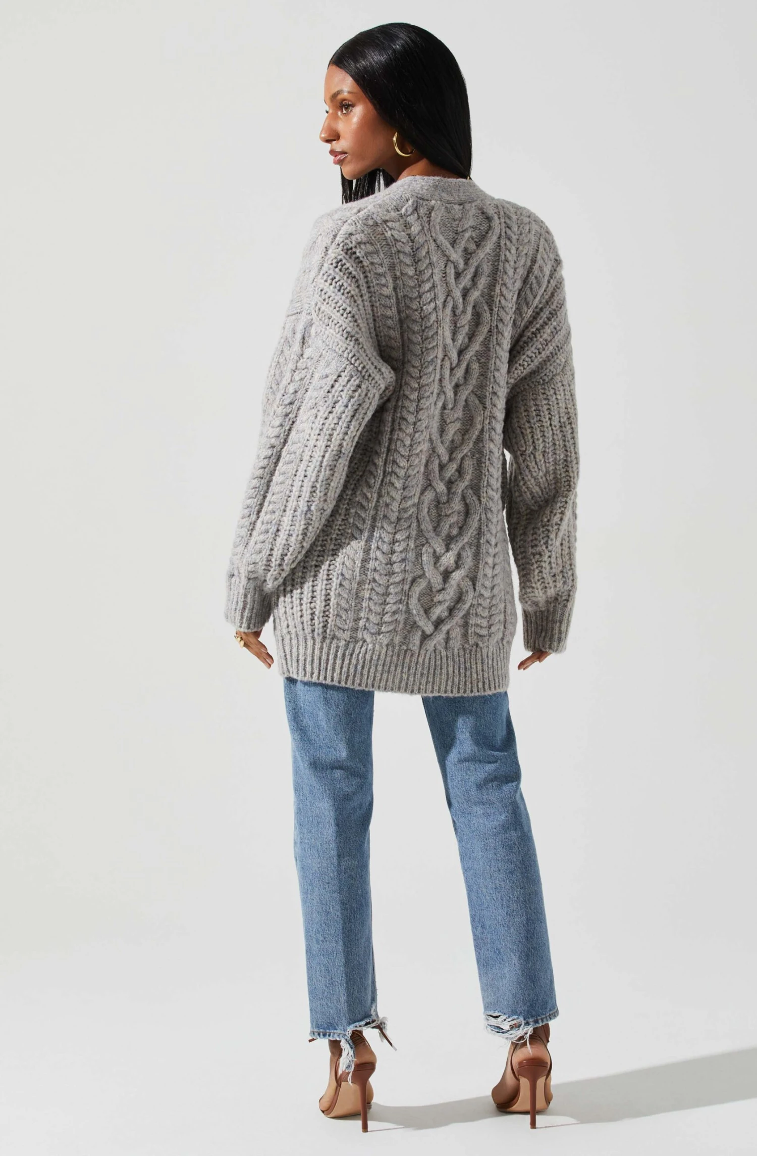 Charli Cable Knit Oversized Cardigan Sweater 7 Charli Cable Knit Oversized Cardigan Sweater - Image 5