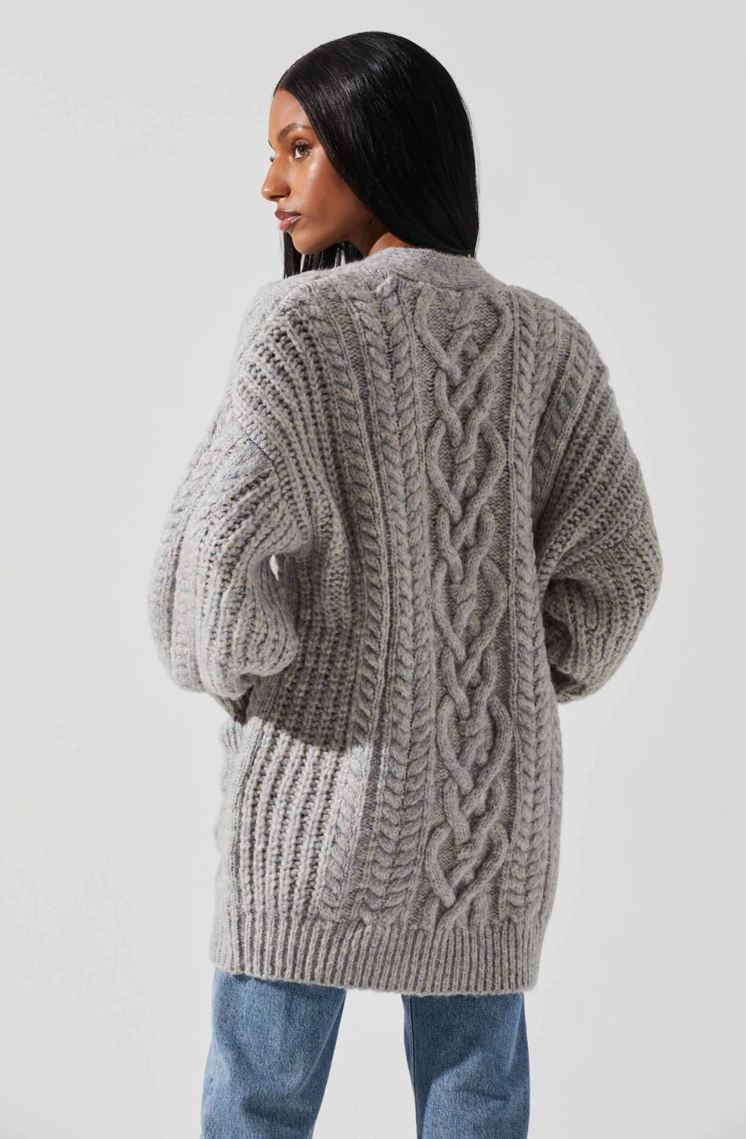 Charli Cable Knit Oversized Cardigan Sweater 8 Charli Cable Knit Oversized Cardigan Sweater - Image 6
