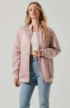 Torin Bomber Jacket -Astr The Label Shop ACT17705 LIGHTPINK 3