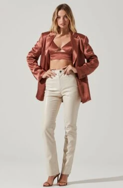 Kimia Satin Oversized Blazer -Astr The Label Shop ACT17722 ROSEBROWN 1 4880842a f6f8 44cc a4c7 2f47cafb058c