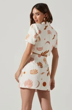 Kiria Cropped Jacket -Astr The Label Shop ACT17762P BROWNPINKCREAM 5