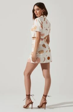 Kiria Cropped Jacket -Astr The Label Shop ACT17762P BROWNPINKCREAM 6