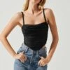 Janet Ruched Bustier Top 1 Janet Ruched Bustier Top -Astr The Label Shop ACT17810 BLACK 4