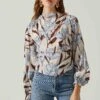Veronica Floral Cutout Top -Astr The Label Shop ACT17833 BLUEFLORAL 3