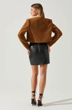 Lyssa Cropped Jacket 12 Lyssa Cropped Jacket -Astr The Label Shop ACT17853B CAMEL 6