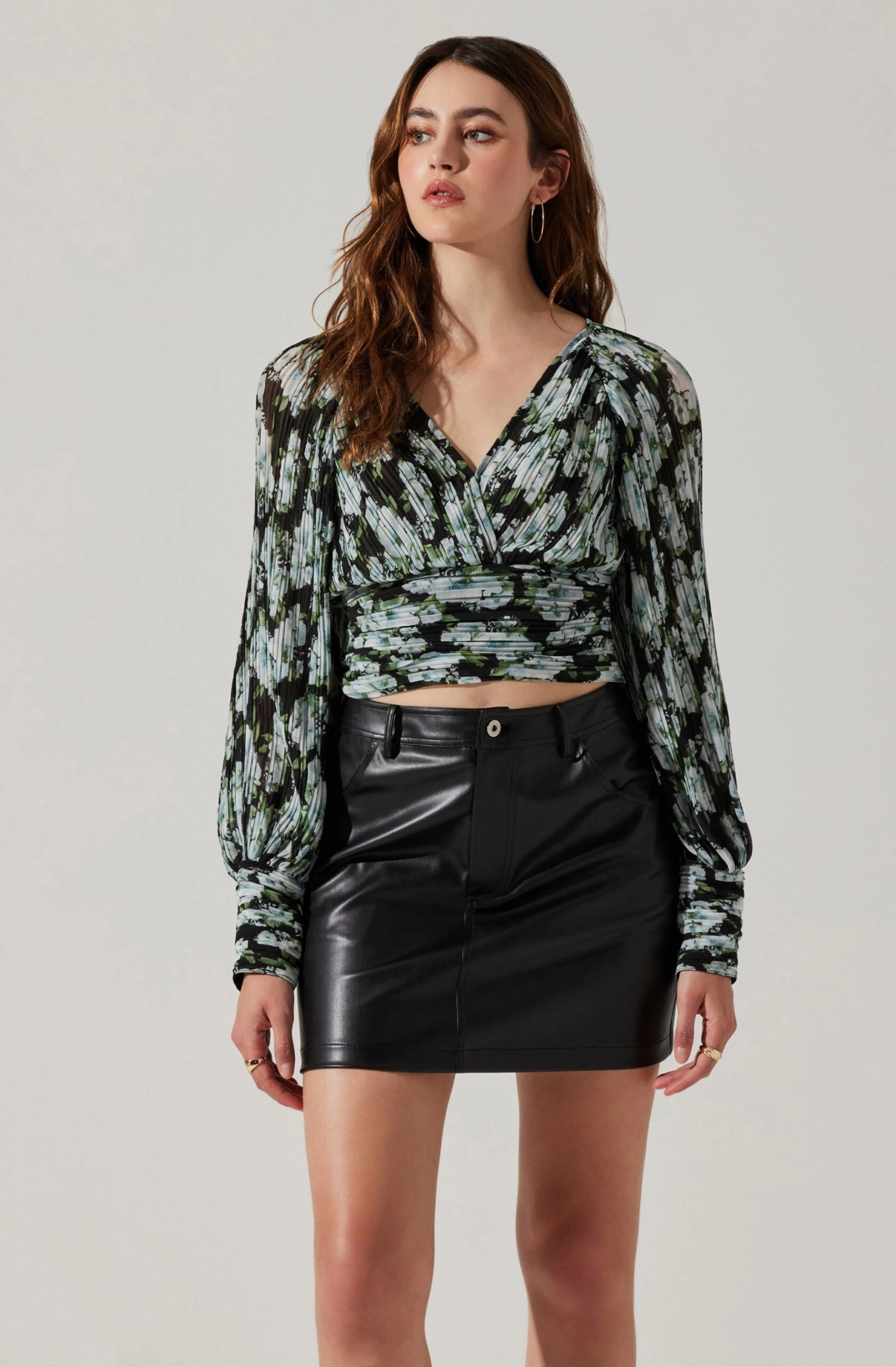 Pernilla Pleated Floral Puff Sleeve Top 5 Pernilla Pleated Floral Puff Sleeve Top - Image 3
