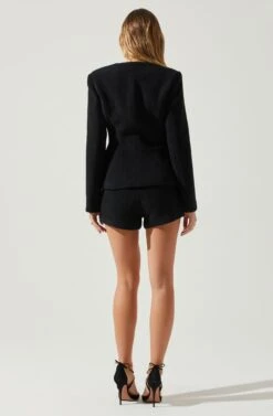 Rivka Fitted Sweetheart Blazer 12 Rivka Fitted Sweetheart Blazer -Astr The Label Shop ACT17872 BLACK 6