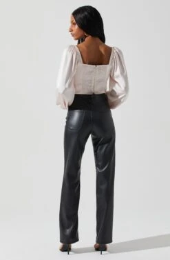 Penny Ruched Bust Long Sleeve Top 36 Penny Ruched Bust Long Sleeve Top -Astr The Label Shop ACT17882S BLUSH 5