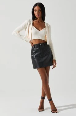 Kira Pearl Embellished Sweater Top -Astr The Label Shop ACT17886 CREAM 1