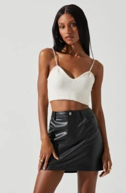 Kira Pearl Embellished Sweater Top -Astr The Label Shop ACT17886 CREAM 3