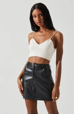 Kira Pearl Embellished Sweater Top -Astr The Label Shop ACT17886 CREAM 4