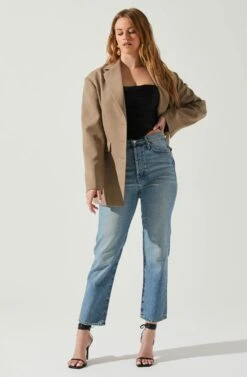 Galilea Oversized Blazer -Astr The Label Shop ACT17892 BROWN 3