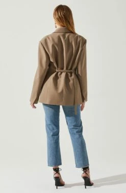 Galilea Oversized Blazer -Astr The Label Shop ACT17892 BROWN 5