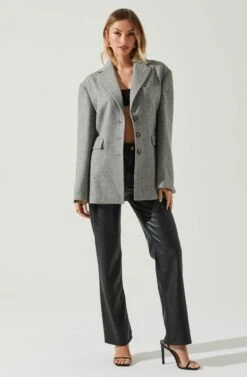 Galilea Oversized Blazer -Astr The Label Shop ACT17892 GRAY 2
