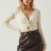 Rylee Twist Front Cutout Sweater -Astr The Label Shop ACT17919 CREAM 3
