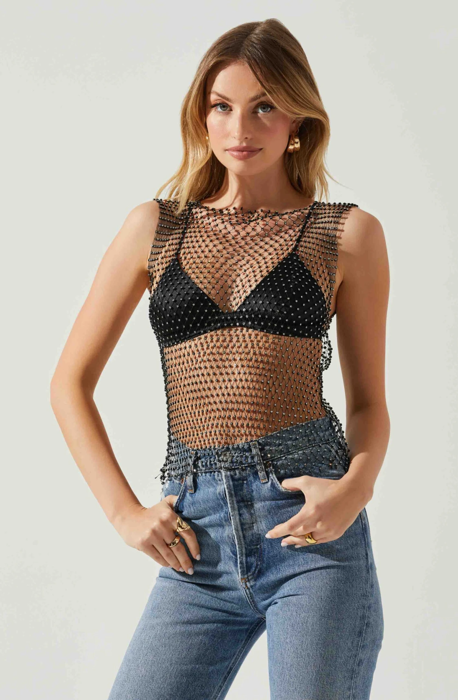 Julane Rhinestone Mesh Top 3 Julane Rhinestone Mesh Top