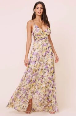 Amy Floral Dress 13 Amy Floral Dress -Astr The Label Shop ADR100504 YELLOW PURPLEFLORAL 1