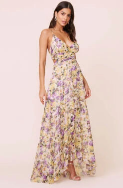 Amy Floral Dress 16 Amy Floral Dress -Astr The Label Shop ADR100504 YELLOW PURPLEFLORAL 2