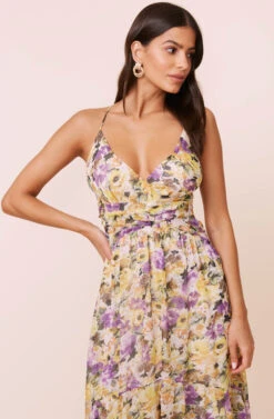 Amy Floral Dress 14 Amy Floral Dress -Astr The Label Shop ADR100504 YELLOW PURPLEFLORAL 3