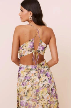 Amy Floral Dress 18 Amy Floral Dress -Astr The Label Shop ADR100504 YELLOW PURPLEFLORAL 6