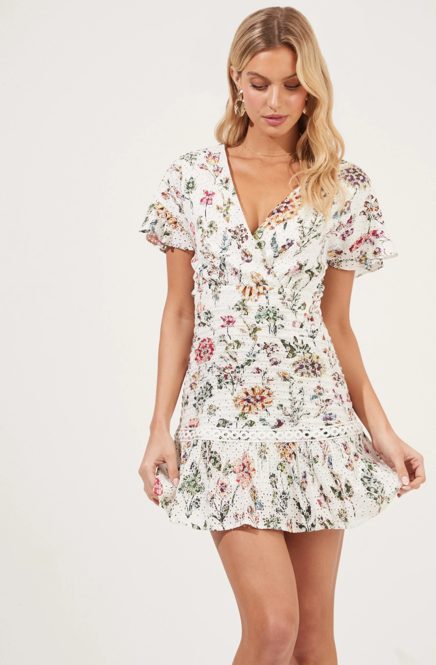 Floral Eyelet Mini Dress 7 Floral Eyelet Mini Dress - Image 5