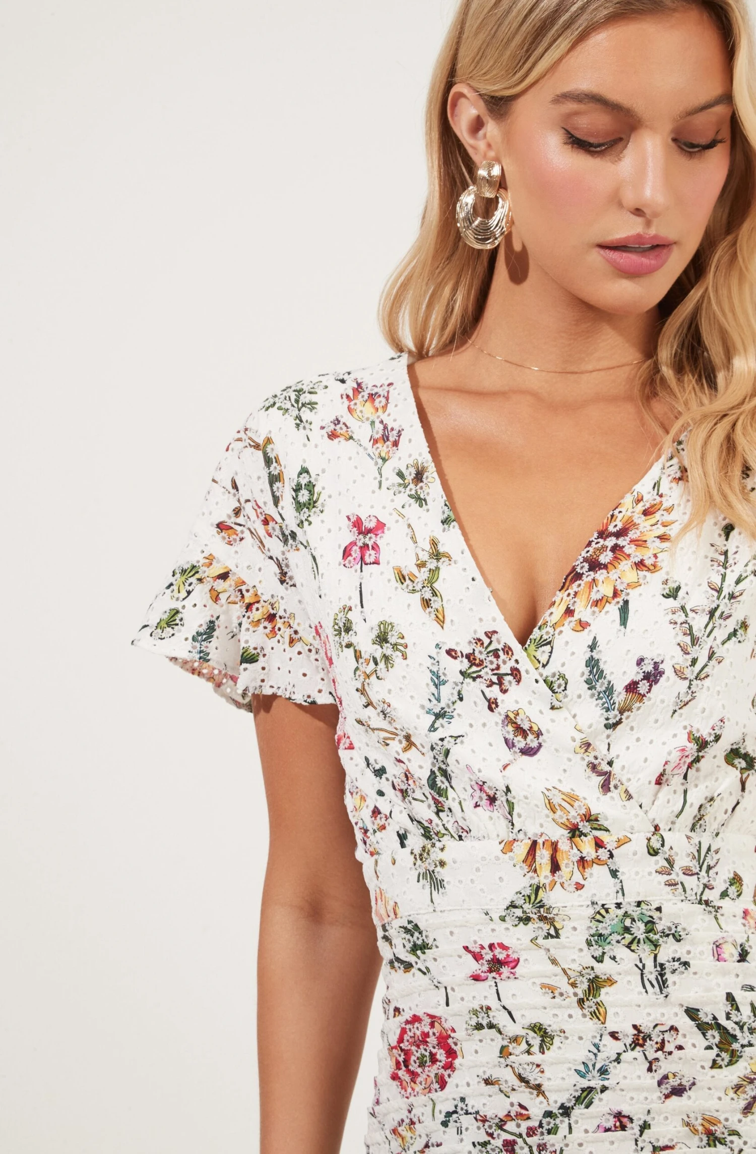 Floral Eyelet Mini Dress 8 Floral Eyelet Mini Dress - Image 6