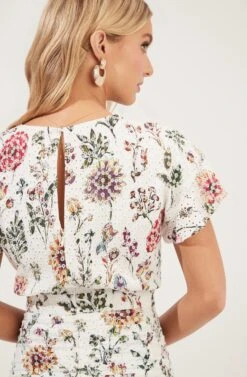 Floral Eyelet Mini Dress 11 Floral Eyelet Mini Dress -Astr The Label Shop ADR100598 WHITEMULTIFLORAL 6