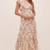 Luna Floral Maxi Dress 1 Luna Floral Maxi Dress -Astr The Label Shop ADR100606B CREAM PEACHFLORAL 1 90d9a7b5 db02 4056 9f03 c0d8ec52b333