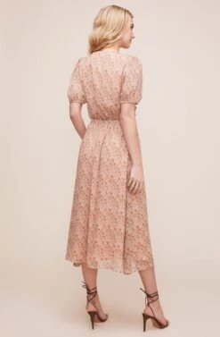 Love Story Floral Midi Dress 13 Love Story Floral Midi Dress -Astr The Label Shop ADR100633 CREAM MARSALA FLORAL 5
