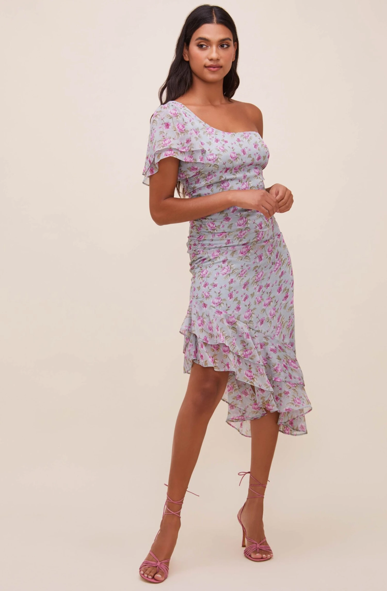 Lisa Floral One Shoulder Dress 4 Lisa Floral One Shoulder Dress - Image 2